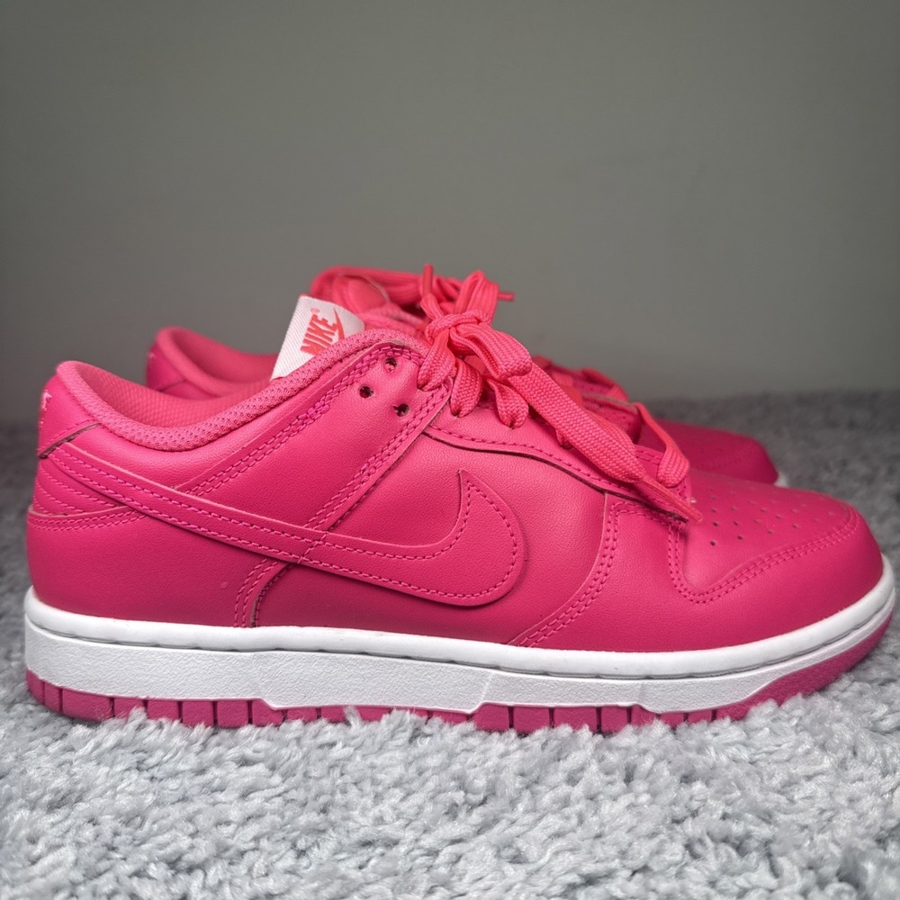 Nike Women's Dunk Low Hyper Pink Hyper Pink White DZ5196-600 Size 7.5